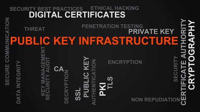 Public Key Infrastructure Word Cloud