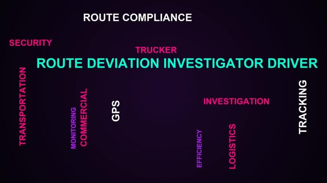 Route Deviation Investigator Driver Word Cloud