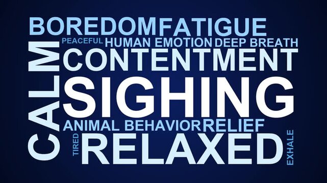 Sighing Word Cloud