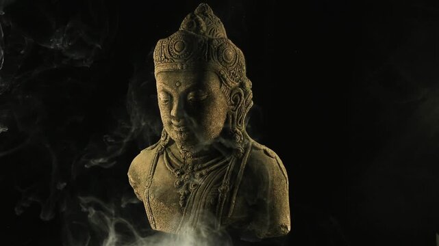 Buda Statue Involved in Smoke