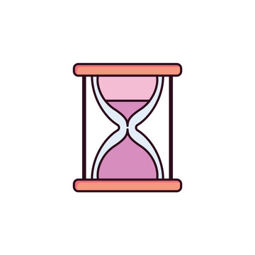 Pink sand hourglass timer