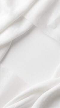 Elegant Blank White Silk Fabric Frame Mockup