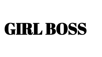 Girl Boss text typography design for female entrepreneurship and business leadership concepts. © MdMajid