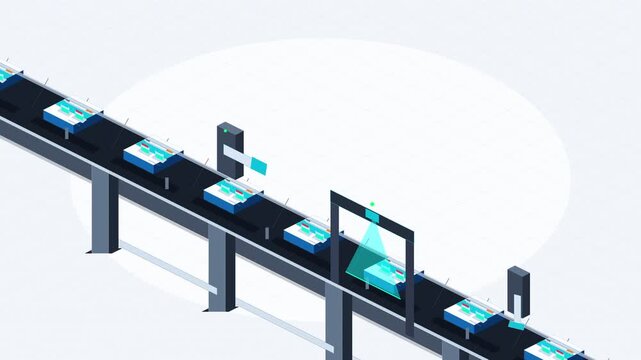 Automated production line for covid-19 vaccine booster doses, coronavirus vaccination shots packaging