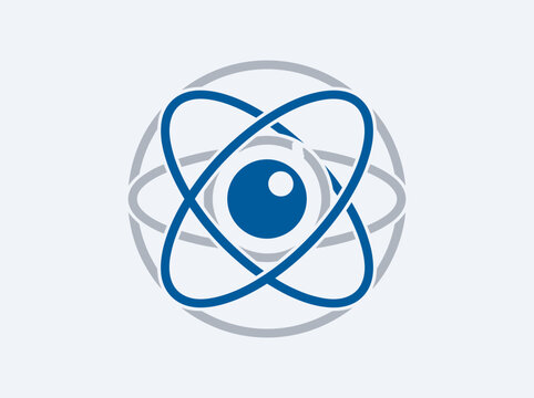 Abstract Atomic Structure Eye Symbol For Science And Technology