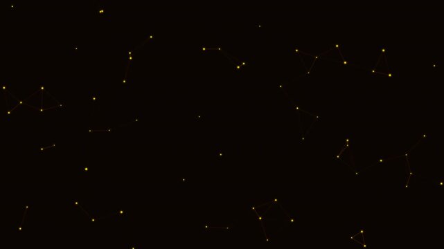 Crypto Gold Premium Decentralized Plexus Network Seamless Loop Background - 4K Seamless Loop