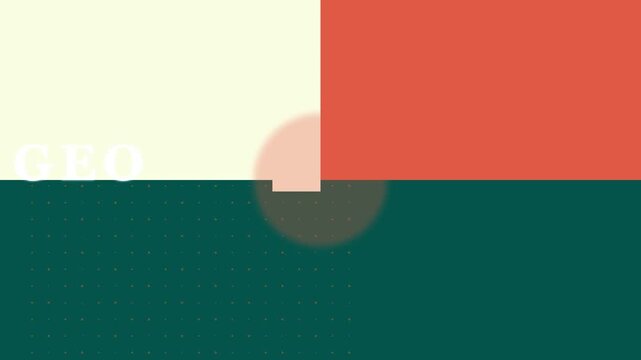 Minimalist Geometric Bauhaus Art Typography Title