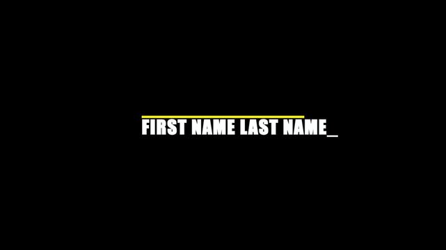 Digital Computer Typing Text Cursor Title Reveal