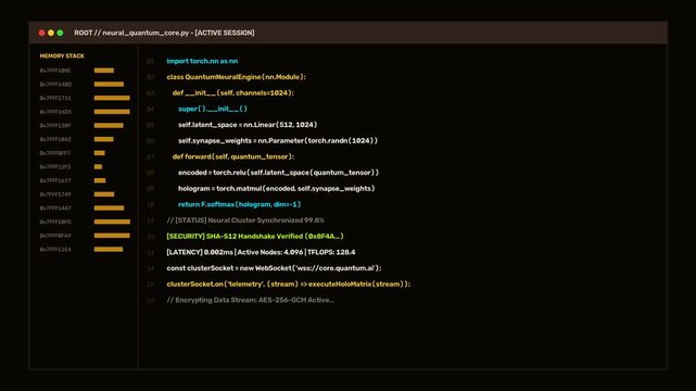 Gold Luxury Cyber Ide Terminal Sci-Fi HUD Coding Motion Graphics Loop