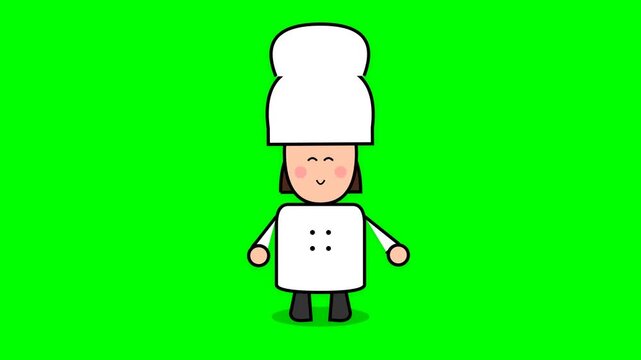 vector illustration of a cartoon chef