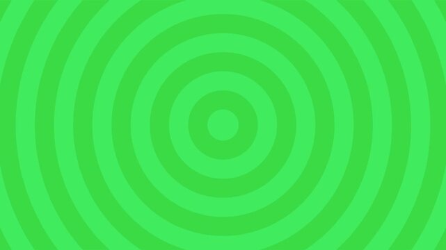 Pulsing green concentric circles radial ripple background seamless loop