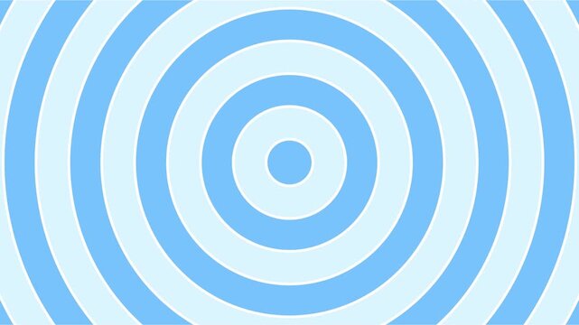 Light blue concentric circles soft ripple background seamless loop