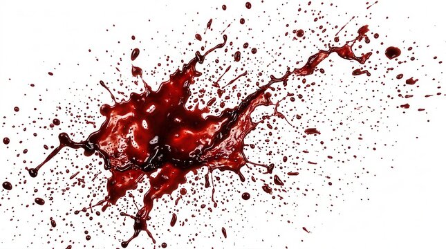 Dramatic Blood Splatter Abstract Design Element