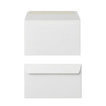 Blank white envelope mockup for business stationery and professional mail correspondence