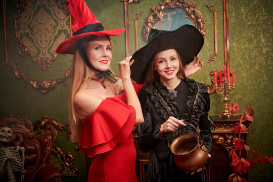 Two Playful Witches
