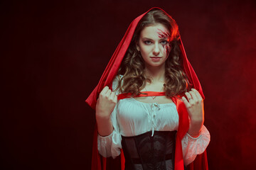 Naklejka premium Bloody Scarlet Hood