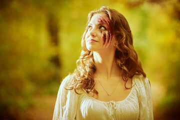 Naklejka premium Scarred Forest Portrait
