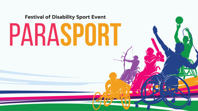 Disability Sports Day Background Vector. Paralympic Sports Games Illustration. Graphic Design for the decoration of gift certificates, banners, and flyer 