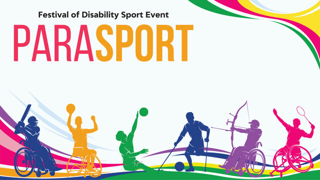 Disability Sports Day Background Vector. Paralympic Sports Games Illustration. Graphic Design for the decoration of gift certificates, banners, and flyer 
