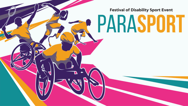 Disability Sports Day Background Vector. Paralympic Sports Games Illustration. Graphic Design for the decoration of gift certificates, banners, and flyer 