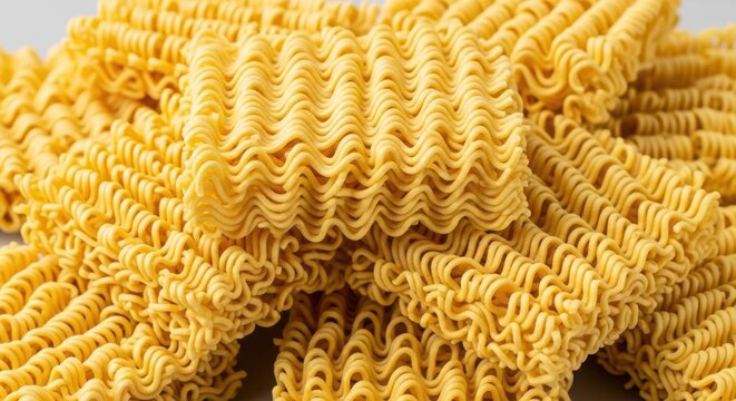 A pile of uncooked instant noodles illustration