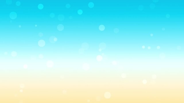 Abstract blue and yellow gradient background with floating white bokeh light particles.