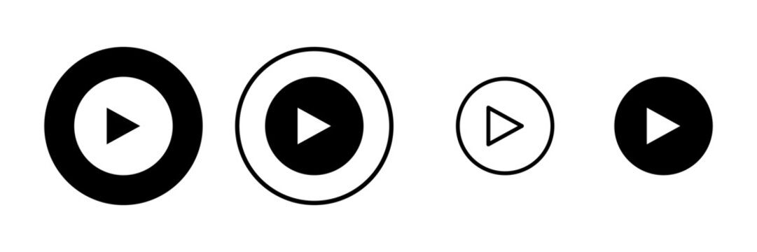 Play Icon vector illustration. Play button sign and symbol