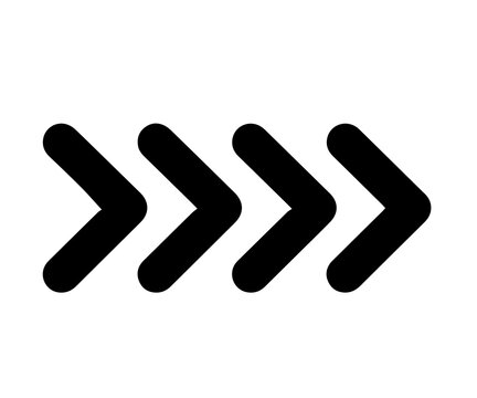 Black multiple right chevron arrows for fast forward or next action.