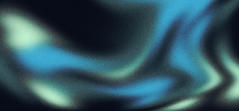 Abstract blue green gradient blurred background texture dark glow wave soft color fluid motion curve light pattern smooth dreamy digital wallpaper banner backdrop modern luminous design