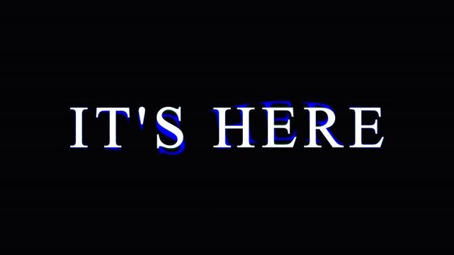 Text animation appearing on black background with glitch effect and subtle earth elements concept
