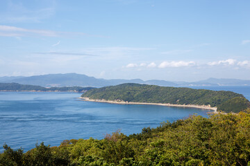 休暇村から望む地ノ島、友ヶ島 © Hsuan