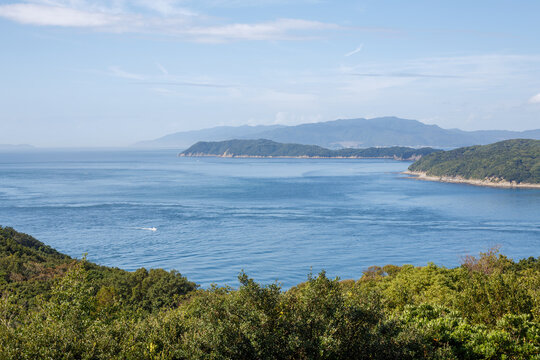 休暇村から望む地ノ島、友ヶ島