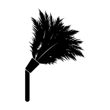 black feather duster cleaning tool for dusting surfaces