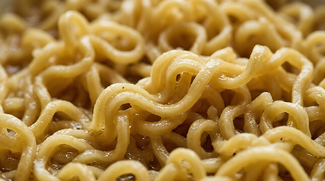 Close-up of steaming instant noodles, a quick and easy meal.