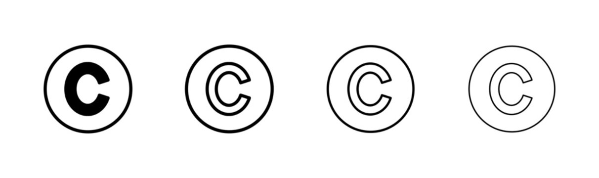 Copyright icon logo design. copyright sign and symbol