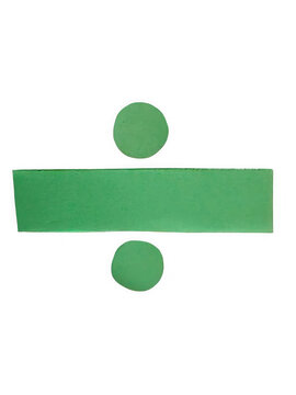 Green division symbol mathematics operation simple graphic element
