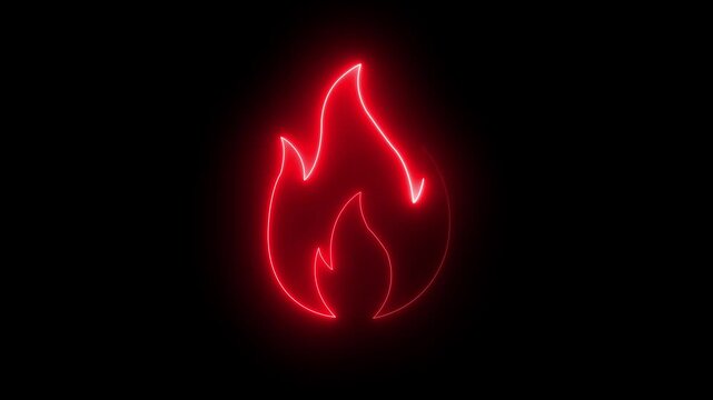 Animated Fire Emoji Loop with Glowing Flame Icon for Social Media Reaction and Video Overlay