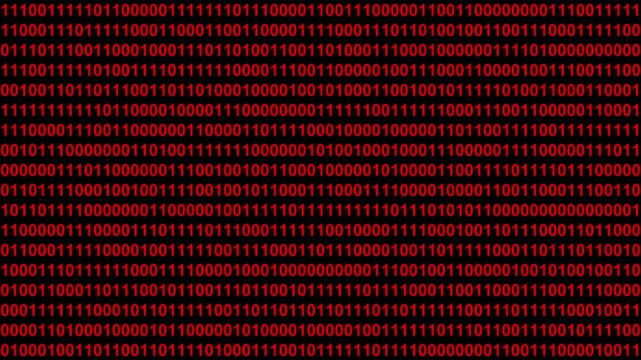 Binary Code Animation, Digital Data Stream and Computer Technology Background, 4K Motion Graphics video