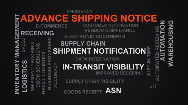 Advance Shipping Notice Word Cloud