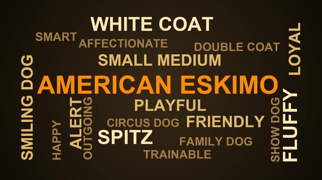 American Eskimo Word Cloud