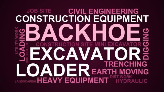 Backhoe Word Cloud