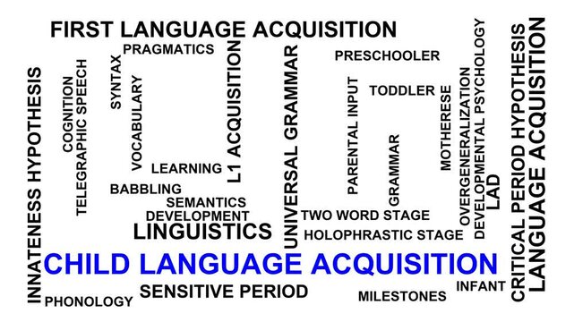 Child Language Acquisition Word Cloud
