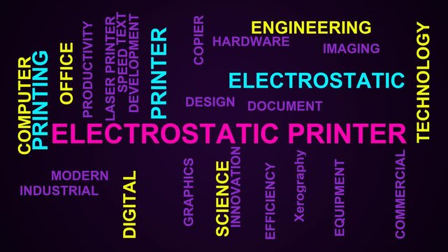 Electrostatic Printer Word Cloud