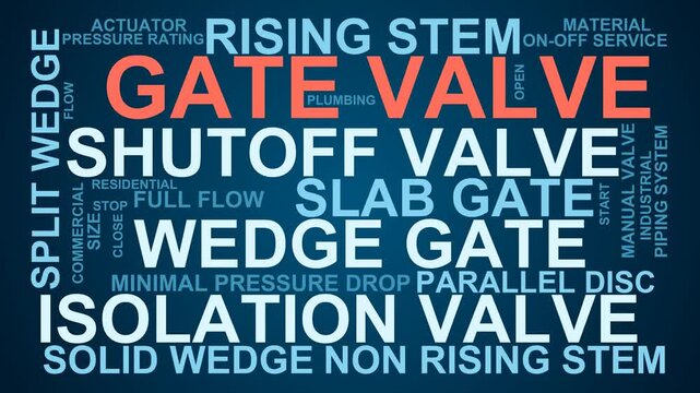 Gate Valve Word Cloud