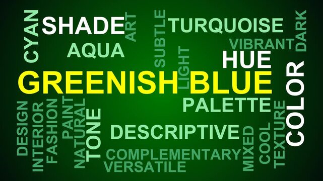 Greenish Blue Word Cloud