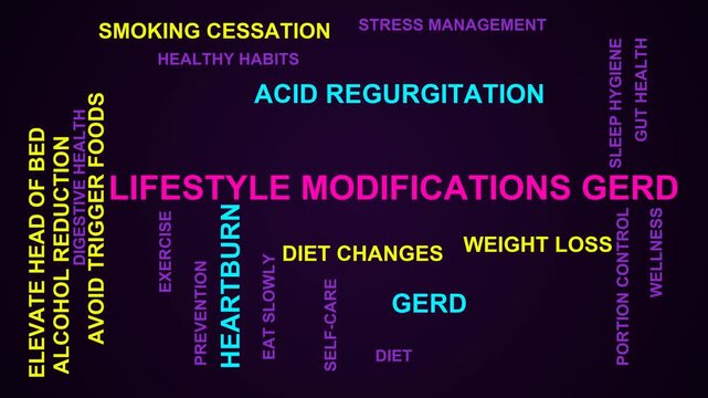 Lifestyle Modifications Gerd Word Cloud