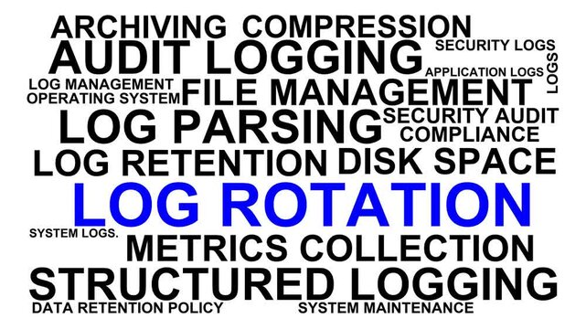Log Rotation Word Cloud