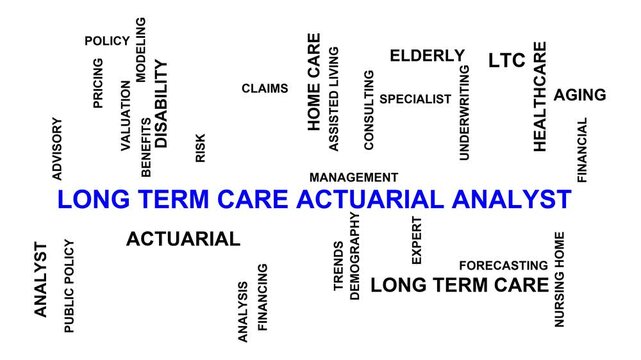 Long Term Care Actuarial Analyst Word Cloud