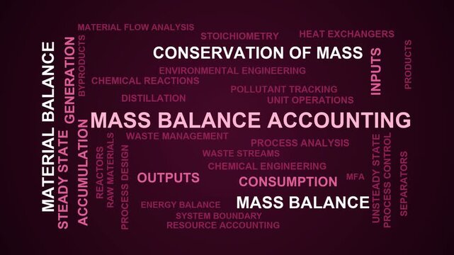 Mass Balance Accounting Word Cloud