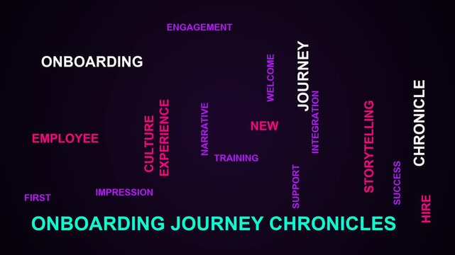 Onboarding Journey Chronicles Word Cloud